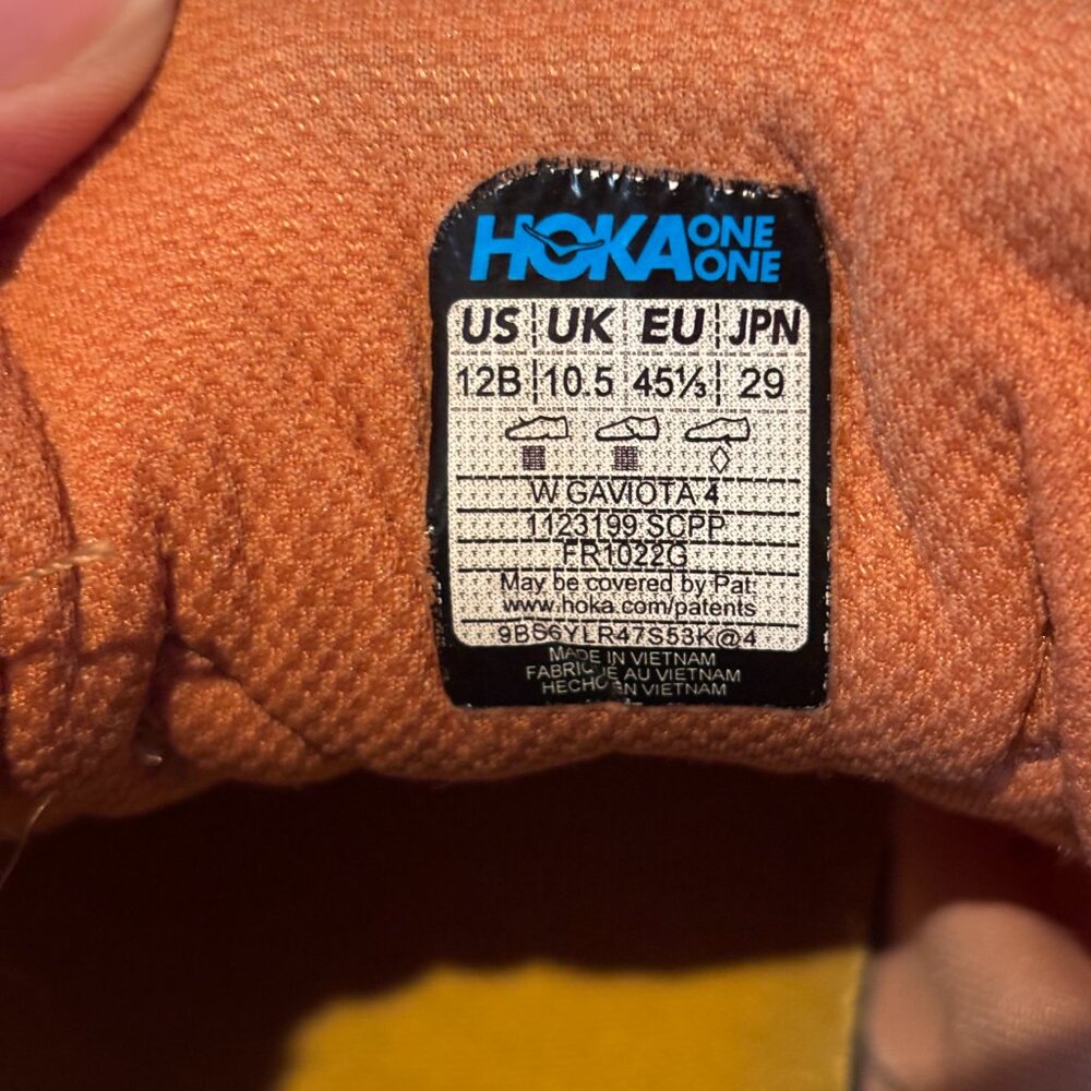 HOKA One One Gaviota 4 Women’s 12B Coral Orange Running Shoes Gorpcore Comfort - Picture 15 of 15